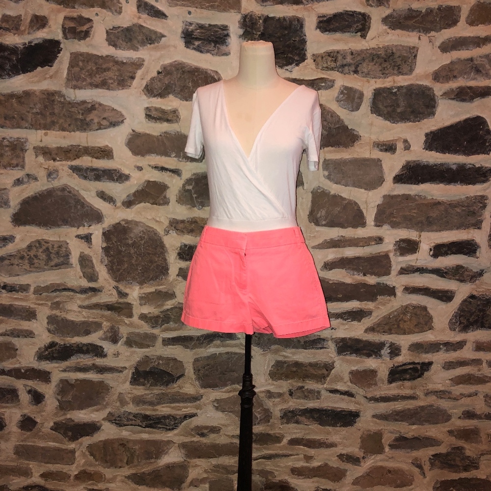 Coral Chino Shorts